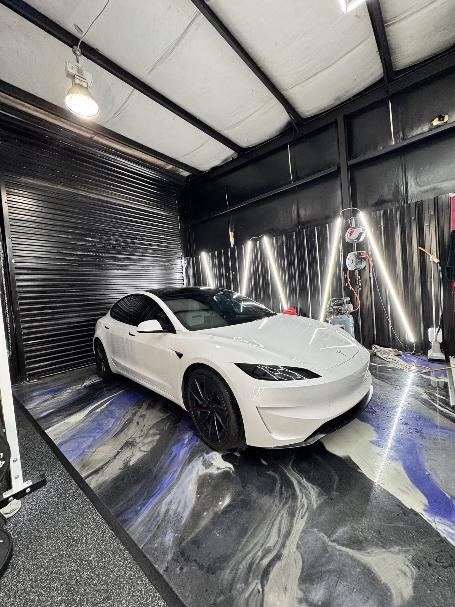 Tesla in Baton Rouge shop